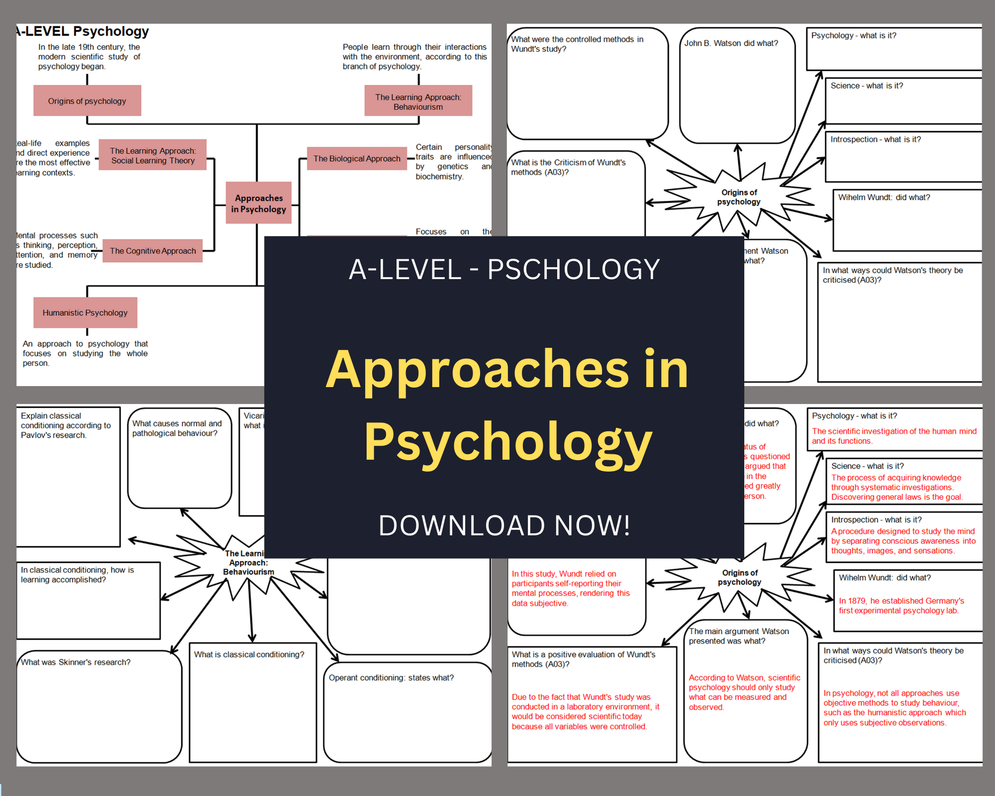 Approaches in Psychology - Mind Maps – Stockley academia