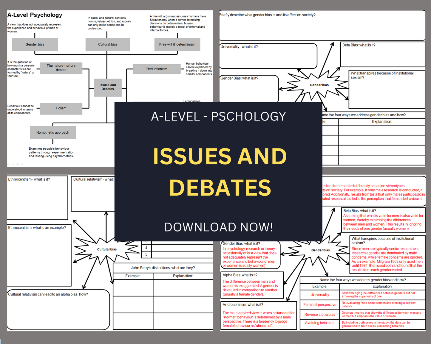 Issues and Debates - Mind Maps