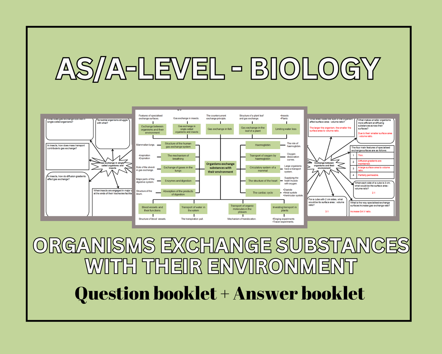 Organisms exchange substances with their environment - Mind Maps